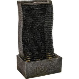 Fontaine de jardin cascade 49 x 28 x 20 cm, avec éclairage led, pompe incluse - Stilista