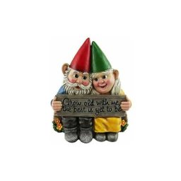 Wenh - Statue de couple de nain de jardin en résine
