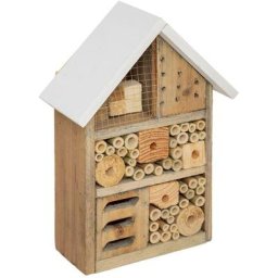 Maison d'insecte - bambou - 19x26 cm Atmosphera créateur d'intérieur - Blanc