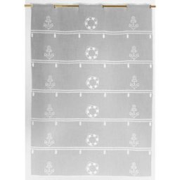 Homemaison - Modulable en étamine brodée Marine Blanc 0.58 x 0.9 m - Blanc