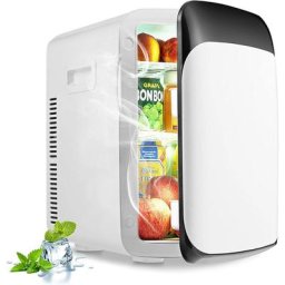 Mini Réfrigérateur 15L Portable -3 ℃ 50 ℃ pour Utilisation Ménager Automobile, Mini Frigo 2 en 1