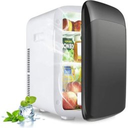 Mini Réfrigérateur 15L Portable -3 ℃ 50 ℃ pour Utilisation Ménager Automobile, Mini Frigo 2 en 1