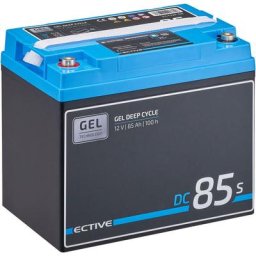 12V 85Ah gel batterie decharge lente Deep Cycle DC85S avec écran lcd/ marine, moteur electrique