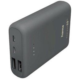 Supreme 10HD Powerbank (batterie supplémentaire) 10000 mAh LiPo usb-a, usb-c® gris foncé - Hama