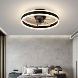 Ventilateur de plafond avec éclairage, silencieux, moderne à LED avec télécommande, minuteur,