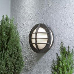 Konstsmide Lighting - Konstsmide Oden Applique murale d'extérieur Classic Bulkhead noir mat, IP23
