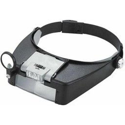 Ayyqh - Loupe de casque éclairée à 2 led grise réparation de lecture loupe en plastique acrylique