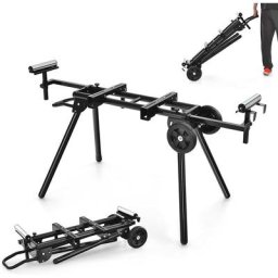 Costway - Support de Scie à Onglets Pliable Hauteur Réglable 83-103CM pour