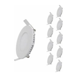 Live House - Spot Encastrable Led Rond Extra Plat Blanc 6W (Lot De 10), Blanc Froid 6000K, 8000K