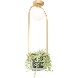 Isabella - Plafonnier Art Deco - 1 lumière - l 25 cm - Doré/Laiton - Art Deco,Design - Éclairage