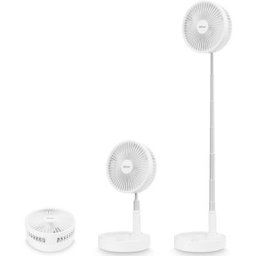 Fan Ventilateur de Sol,Ventilateur de Table,Ventilateur Silencieux à 4 Vitesses,19,7 cm, Batterie