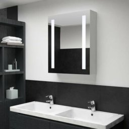 Armoire murale de salle de bain à miroir à led - Meuble de rangement 50x13x70 cm BV174113 Bonnevie