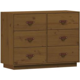 Buffet Marron miel 100x40x75 cm Bois massif de pin Vidaxl marron miel