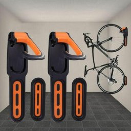 Support de vélo, Revêtement en caoutchouc Support Mural Support de vélo, pour 2 Vélos Supports