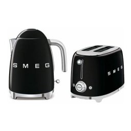 Smeg - Pack Bouilloire 1.7L 2400W + Grille-pain Toaster 2 Fentes 950W Noir Années 50 - Noir
