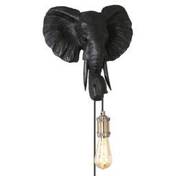 Applique de pared Light&living Elephant Noir - Plastique - 3227ZW - Noir