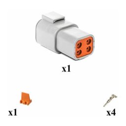 Deutsch - Kit Connecteur dtp series Femelle 4 Voies C015