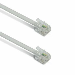 Metronic - Câble téléphonique RJ11 mâle/mâle 5 m - Blanc