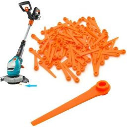 Lot de 100 Lames de Rechange en Plastique pour Coupe-Bordures Gardena 9823 9825 9820 9821 Lames