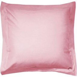 Taie d'oreiller uni 100% coton ALTO 80x80 cm - Rose Macaron