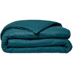 Housse de couette 100% coton bio organic - bleu paon 240X220