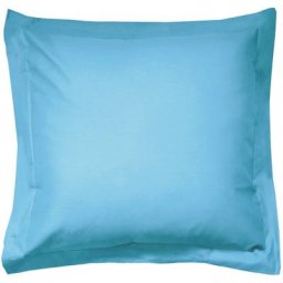Taie d'oreiller uni 100% coton alto 80x80 cm - Bleu Sky