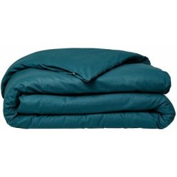 Housse de couette 100% coton bio organic - bleu paon 260X240