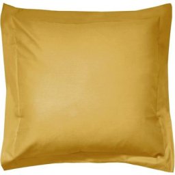 Taie d'oreiller uni 100% coton alto 80x80 cm - Jaune Bourdon