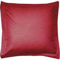 Taie d'oreiller uni 100% coton alto 80x80 cm - Rouge Garance