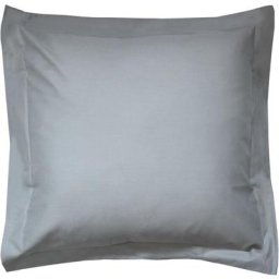Taie d'oreiller uni 100% coton alto 80x80 cm - Gris Alu