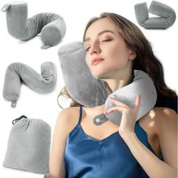 Coussin de Voyage, Oreiller Cervical Memoire Forme, Peut Être Plié Arbitrairement Dormir sur Le