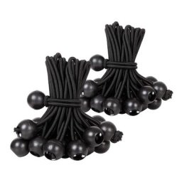 Tendeur Boule, Tendeur Elastique Noir, Tendeur Élastique pour Pavillon,Bâche,Camping,Tente,Rideaux