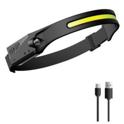 Lampe frontale led étanche rechargeable par usb, lampe frontale légère avec capteur de mouvement