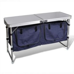 Placard de camping pliant avec cadre en aluminium Vidaxl Argent