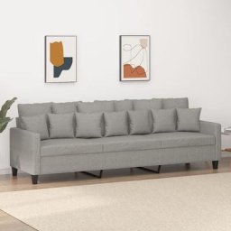 Kalisse - Canapé Relax Salon - Moderne Canapé à 3 places Gris clair 210 cm Tissu,228x77x80 cm