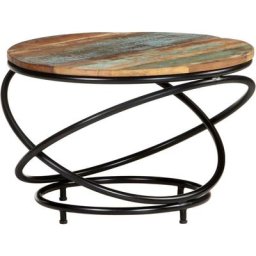 Table salon Moderne - Table basse 60x60x40 cm Bois de récupération massif FR92528