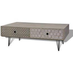 Table basse 100 x 60 x 35 cm gris Vidaxl Gris