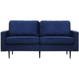 Canapé design 2 places en velours bleu foncé carrie - Bleu