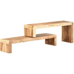 Meubles tv 2 pcs Bois d'acacia massif Vidaxl Brun