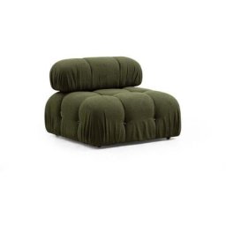 Fauteuil ou module 1 place Nourhane Tissu Vert - Vert