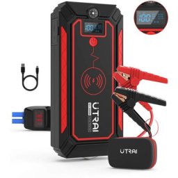 Démarreur d'urgence Auto Jstar 4, 12 v 2500A Chargeur sans Fil 10 w Jump Starter Auto Moto Pince