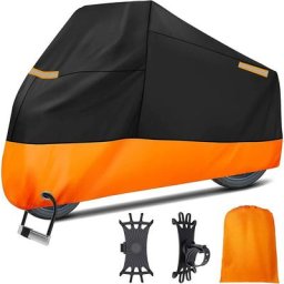 Housses de Moto pour Stockage extérieur, 96,5 x 50 x 41 Pouces + Support de téléphone,210D étanche