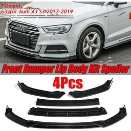 Glossy Anteriore lowere Bumper Lip Body Kit Spoiler Splitter pour Audi A3 S3 2