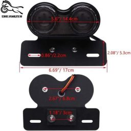 Universel 40 led Double Feu arrière de Moto Feu de Freinage,Indicateurs de Clignotant Lampe de