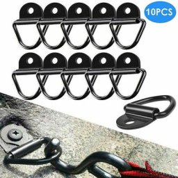 Ayyqh - 10 Pcs V-rings Crochet Cargo Arrimage Anneau Charge Ancre Remorque Forgé Arrimage Camion