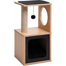 Vidaxl - Arbre à chat avec tapis à gratter en sisal 60 cm Noir