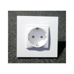 Schneider Electric - Prise 2P+T 16A standard Allemand Schuko blanc polaire complet avec support et