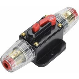 Disjoncteur de 30 a, support de fusible en ligne 12V-24V Dc, interrupteur de réinitialisation