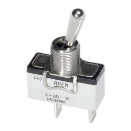 Interrupteur à levier 1 x Off/On Apem 6-631H/2 250 v/ac 6 a à accrochage 1 pc(s)