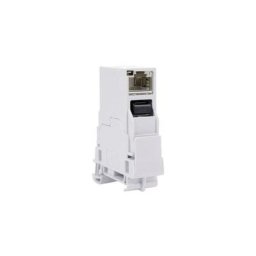 Prise réseau double prise femelle btrnetcom pour rail din cat 6 RAL7035 Metz Connect 1401206113KE